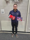 May be an image of 1 person, beard, Christmas stocking and text